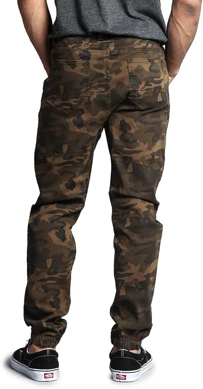 Men's Casual Twill Stretch Jogger Pants