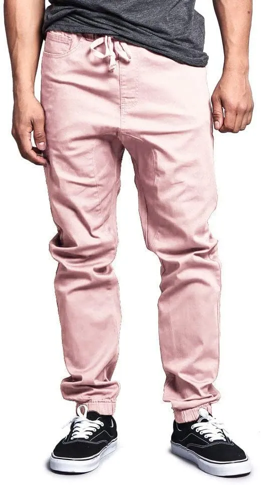Men's Casual Twill Stretch Jogger Pants