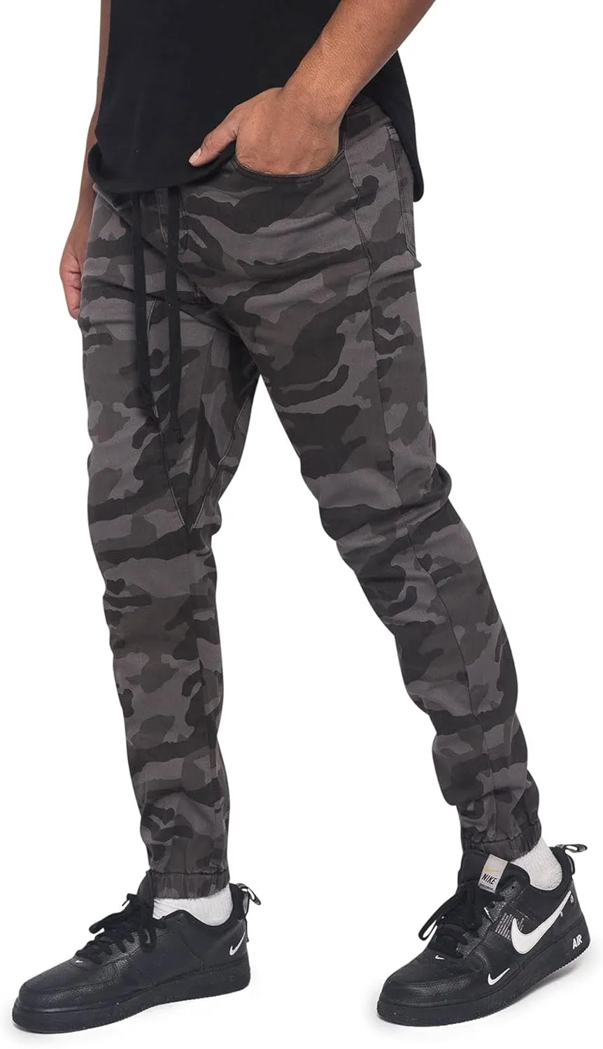 Men's Casual Twill Stretch Jogger Pants