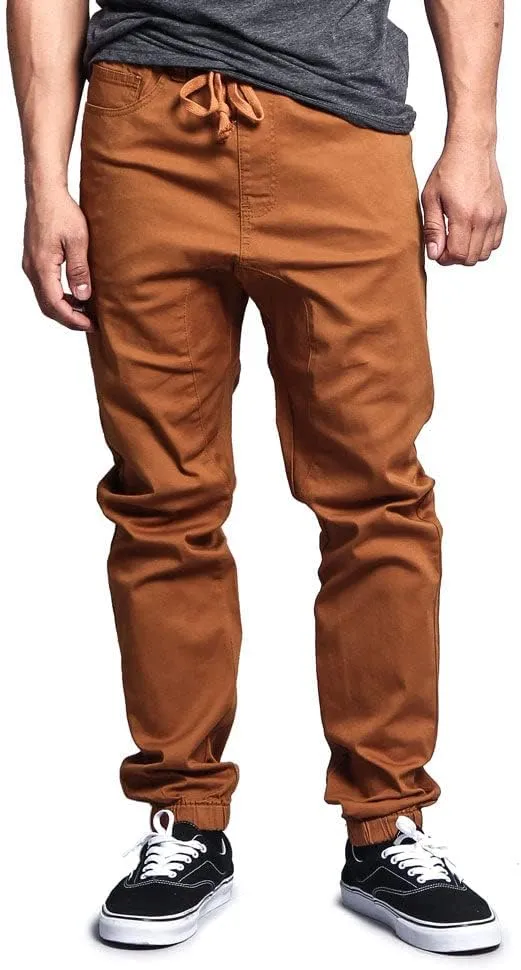 Men's Casual Twill Stretch Jogger Pants
