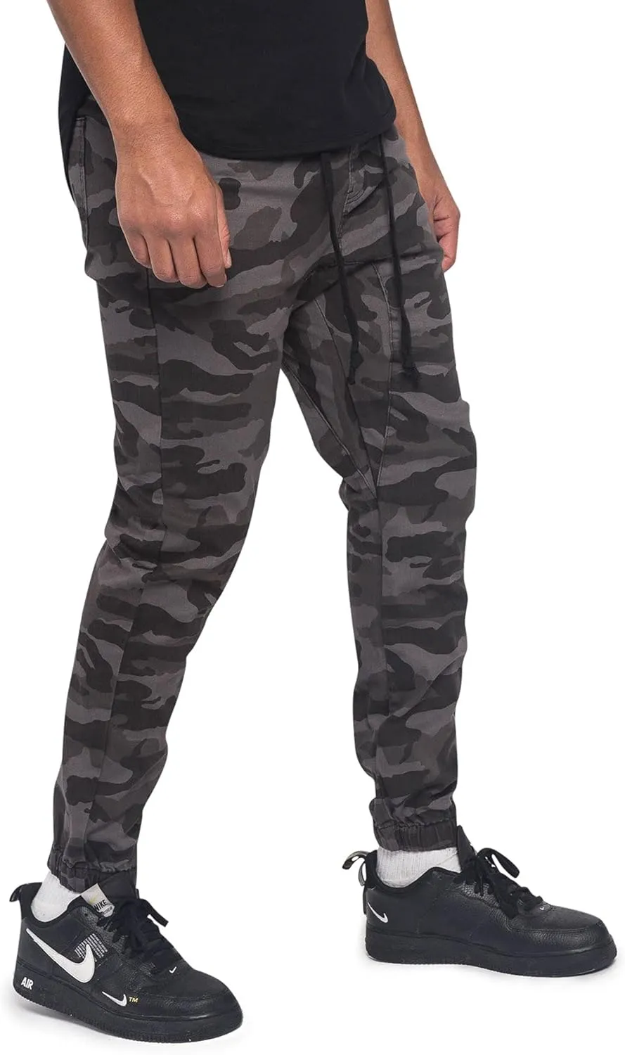 Men's Casual Twill Stretch Jogger Pants