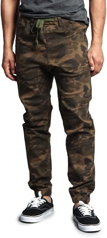 Men's Casual Twill Stretch Jogger Pants