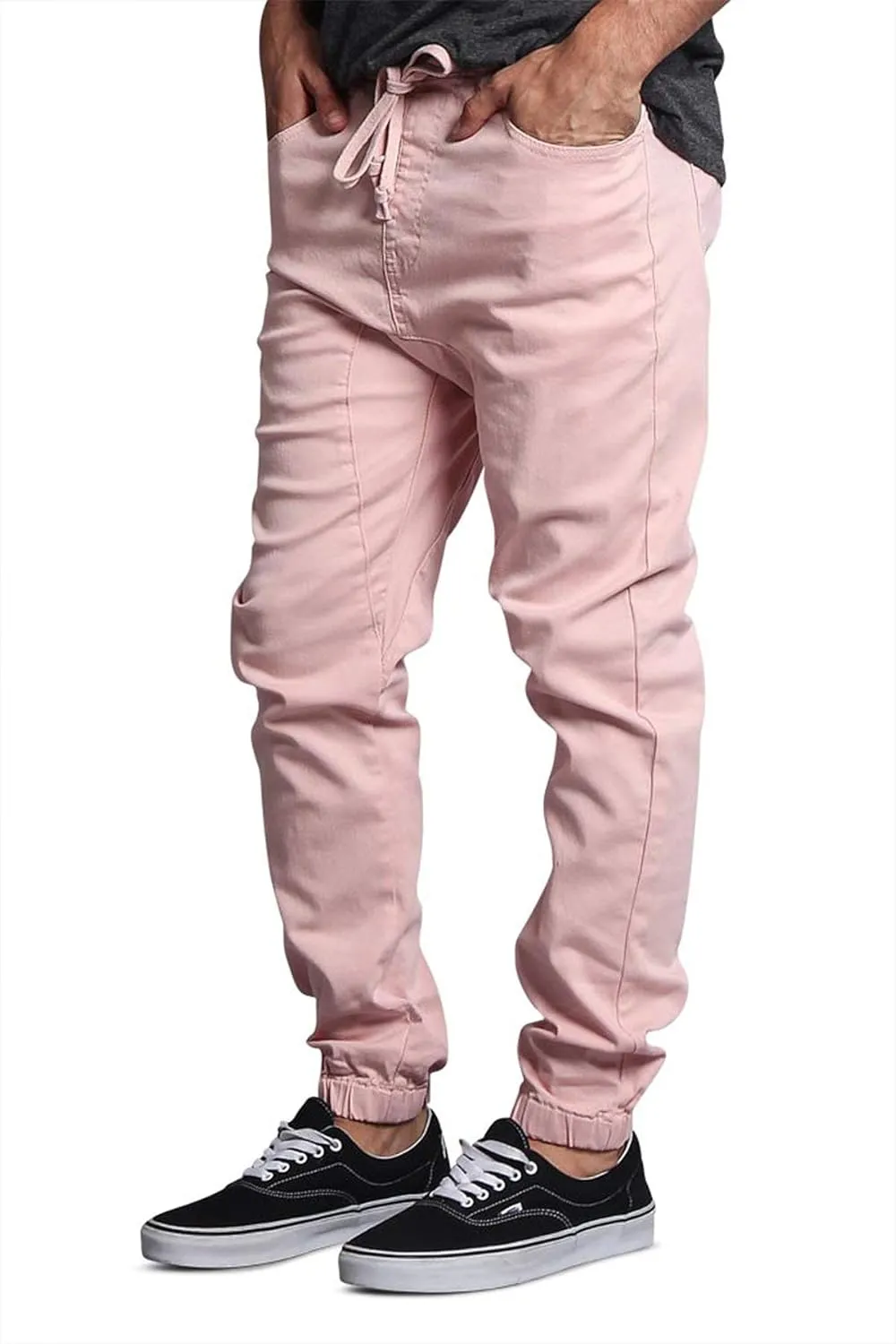 Men's Casual Twill Stretch Jogger Pants
