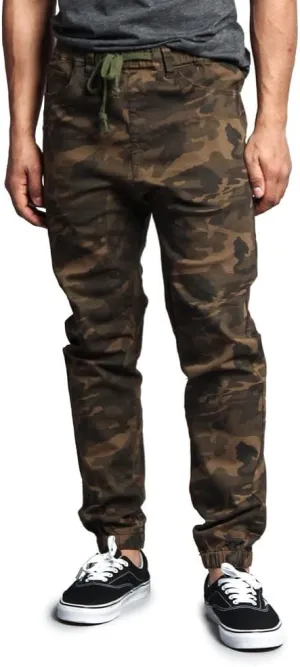 Men's Casual Twill Stretch Jogger Pants