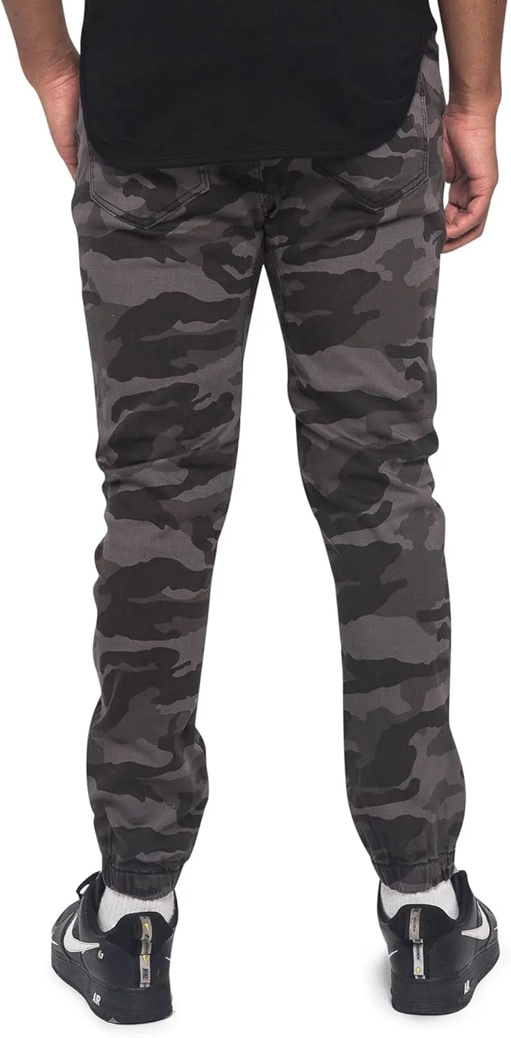 Men's Casual Twill Stretch Jogger Pants
