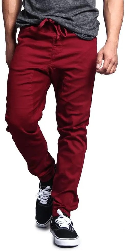 Men's Casual Twill Stretch Jogger Pants
