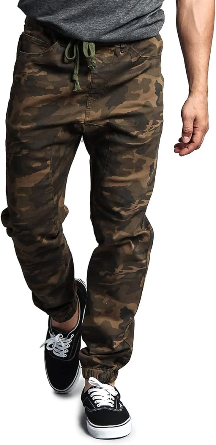 Men's Casual Twill Stretch Jogger Pants