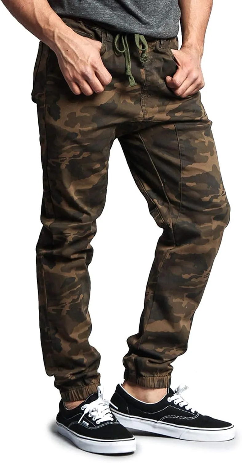Men's Casual Twill Stretch Jogger Pants