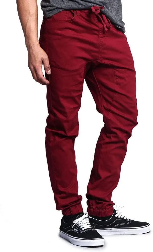 Men's Casual Twill Stretch Jogger Pants