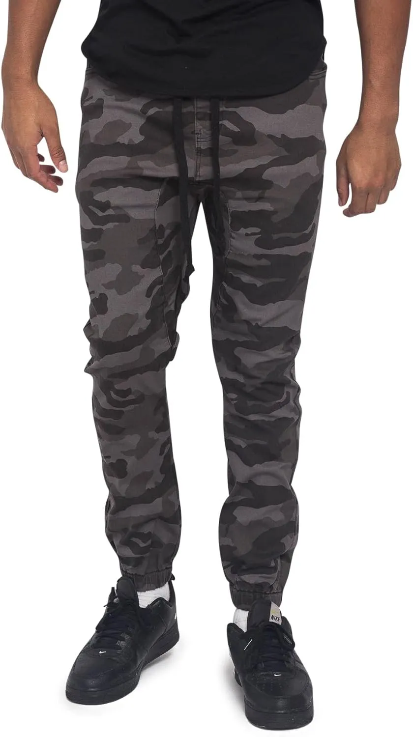 Men's Casual Twill Stretch Jogger Pants