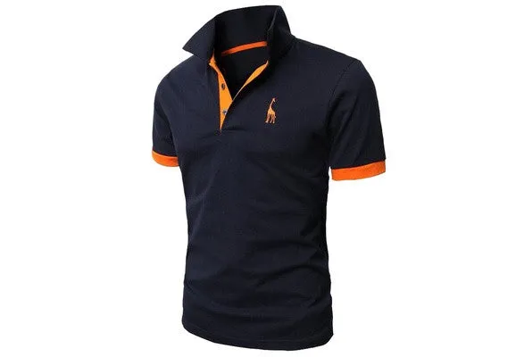Men's Fashion Personality Cultivating Short-sleeved Shirt POLO