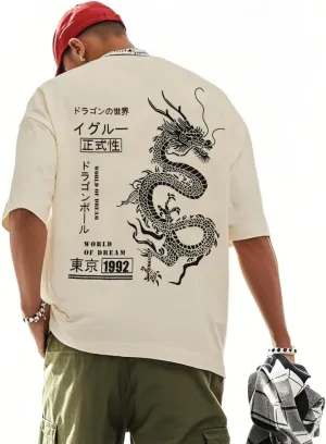 Mens Graphic Tees Vintage T-Shirts Oversized Letter Print Casual Crewneck Cotton Top Short Sleeve Rapper Streetwear