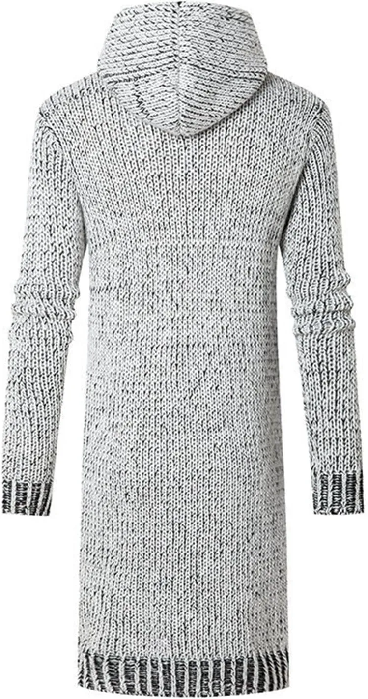 Mens Long Sleeve Stand Cardigan Sweaters Button Down Knitted Sweater Men's Cardigan