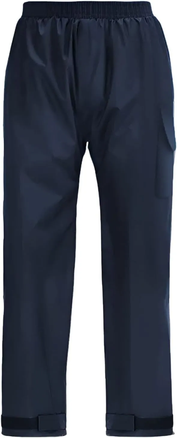 Men's Rain Pants Waterproof Quick-Dry Lightweight Windproof Hiking Pants Casual Travel Fishing Work Outdoor Trousers