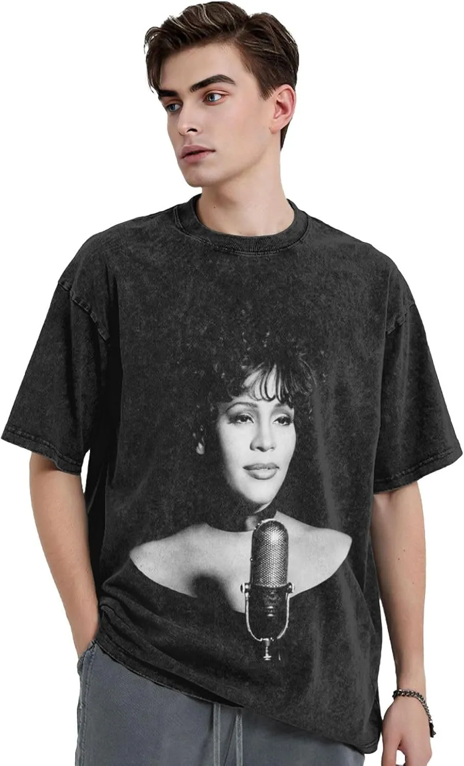 Mens Shirt Summer Cotton T-Shirt Classic Crewneck Tee Tops Vintage T Shirts for Men Women