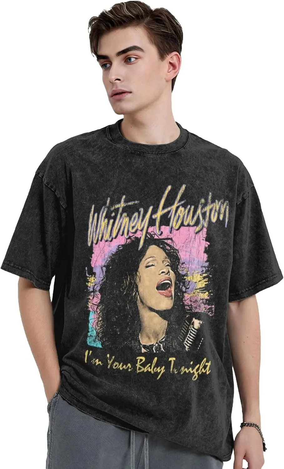 Mens Shirt Summer Cotton T-Shirt Classic Crewneck Tee Tops Vintage T Shirts for Men Women