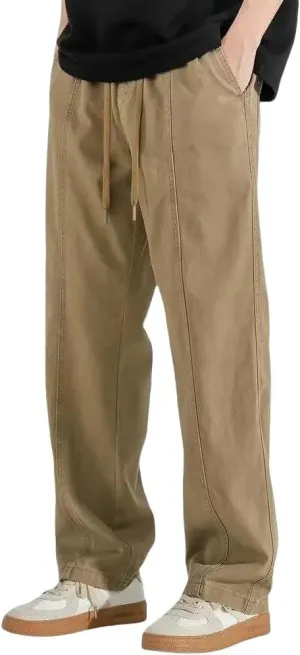 Men's Summer High Street INS Style Loose Fit Straight Leg Multi-Pocket American Style Cargo Pants