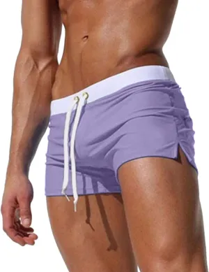 Mens Swim Trunks,Men's Strapped Hawaiian Swim Trunk Fashion Beach Fit Sport Casual Shorts Pants Mens Swimming