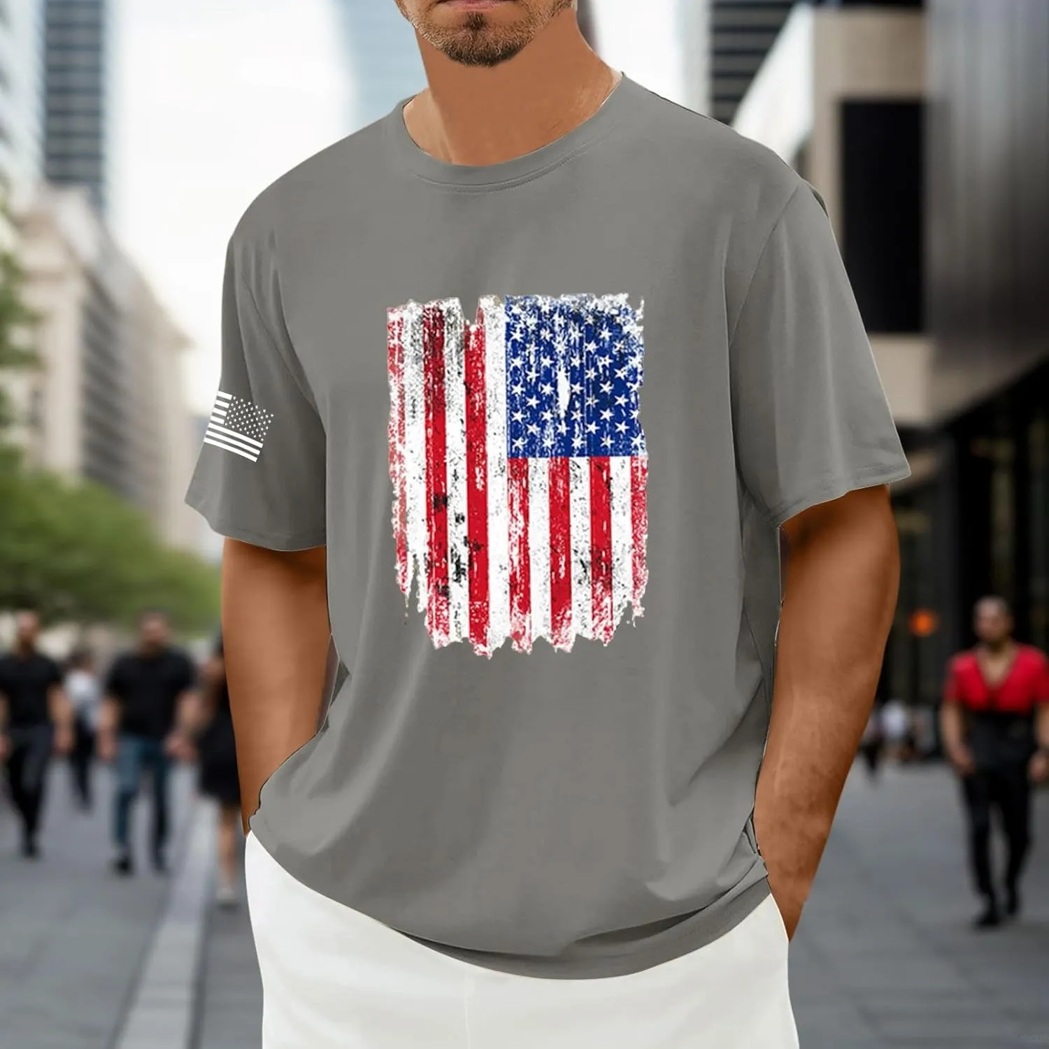 Mens T Shorts Men's Everyday Soft Crewneck T-Shirt Tee Long Shirts Athletic Large for Men Shirt Knit Tri-Blend
