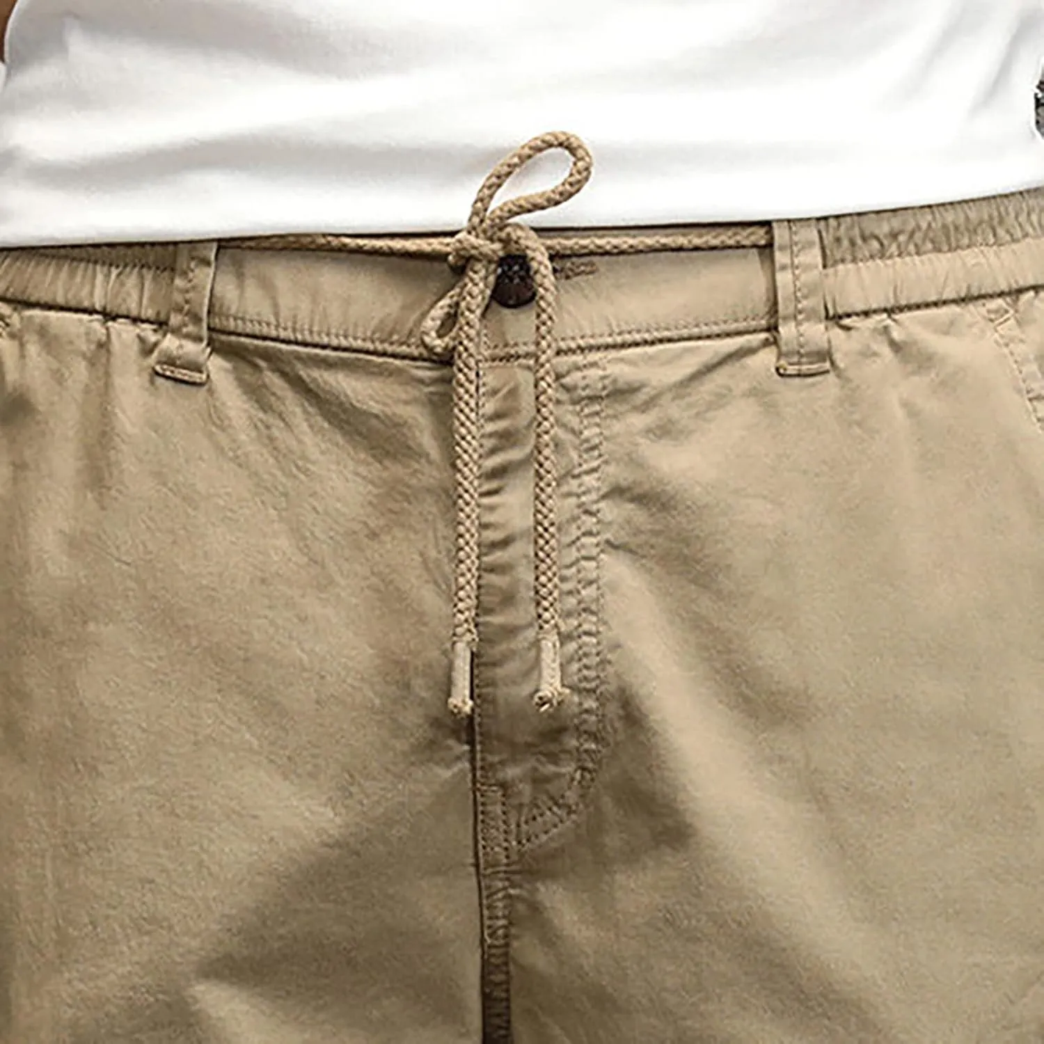 Mens Workout Cargo Sweatpants Joggers with Pockets Men's Solid Fleece Heavyweight Cargo Pants Men's Slim Jogger Pants