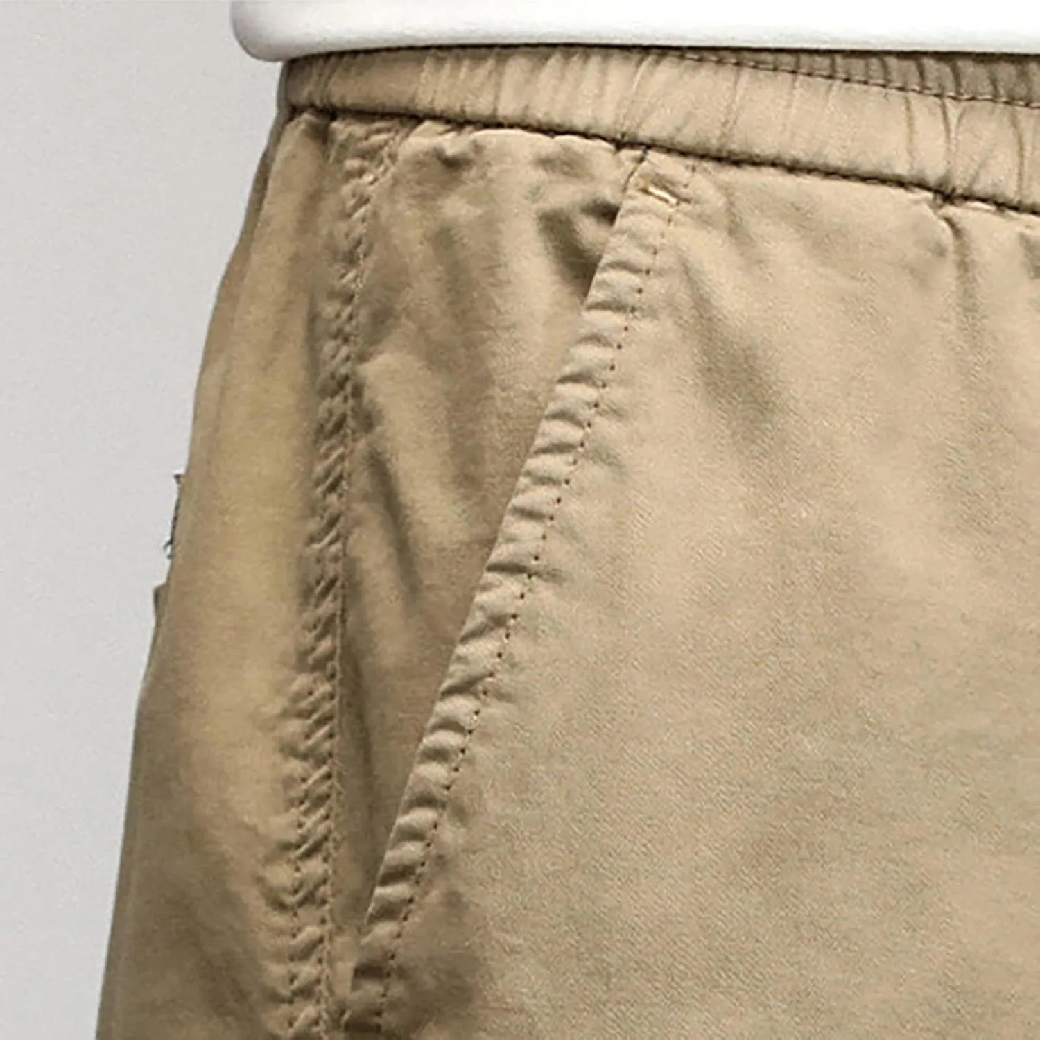 Mens Workout Cargo Sweatpants Joggers with Pockets Men's Solid Fleece Heavyweight Cargo Pants Men's Slim Jogger Pants