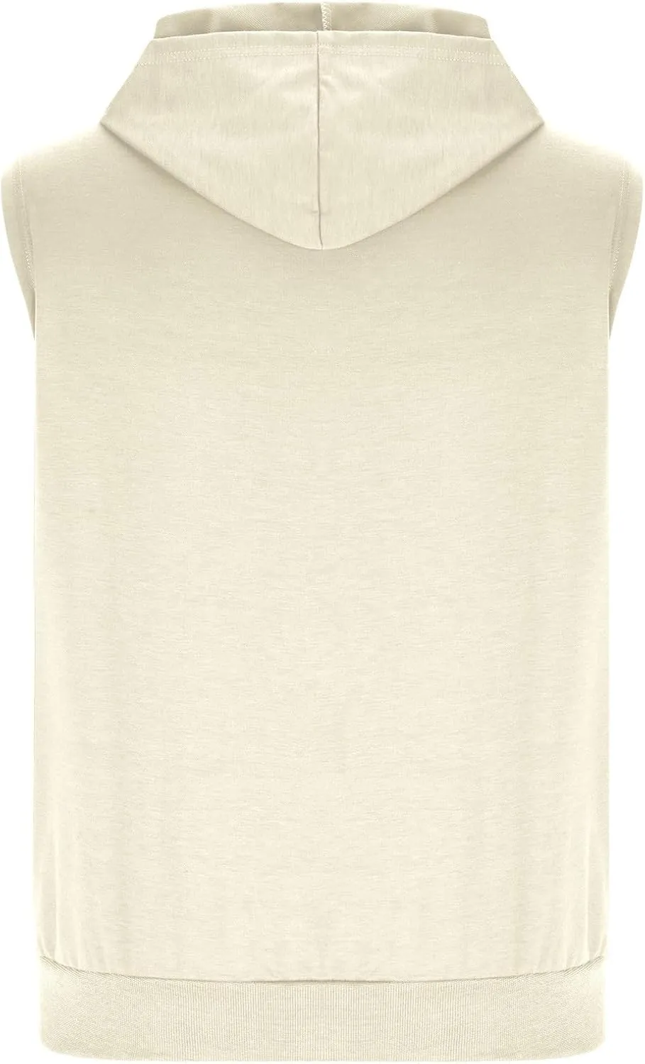 Mens Workout Hooded Tank Tops Trendy Zip Up Bodybuilding Fitness Muscle T Shirt Summer Sleeveless Gym Workout Hoodie