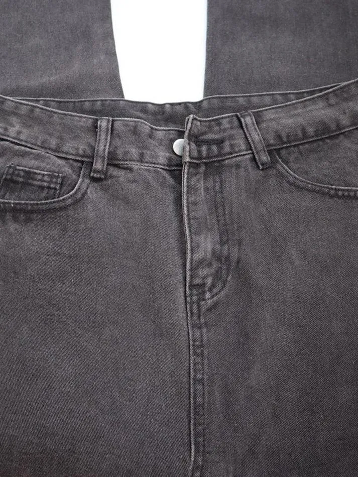 Mid Waist Loose Fit Jeans
