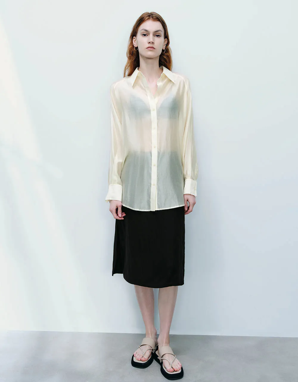 Midi A-Line Skirt