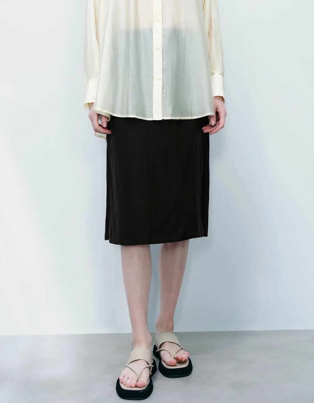 Midi A-Line Skirt