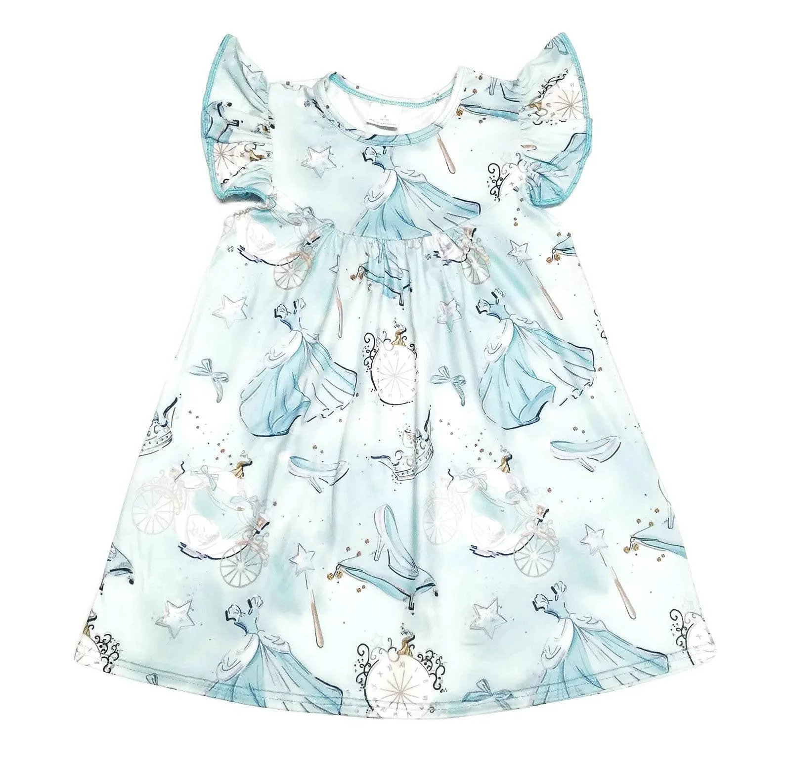 Midnight Princess Milk Silk Flutter Dress