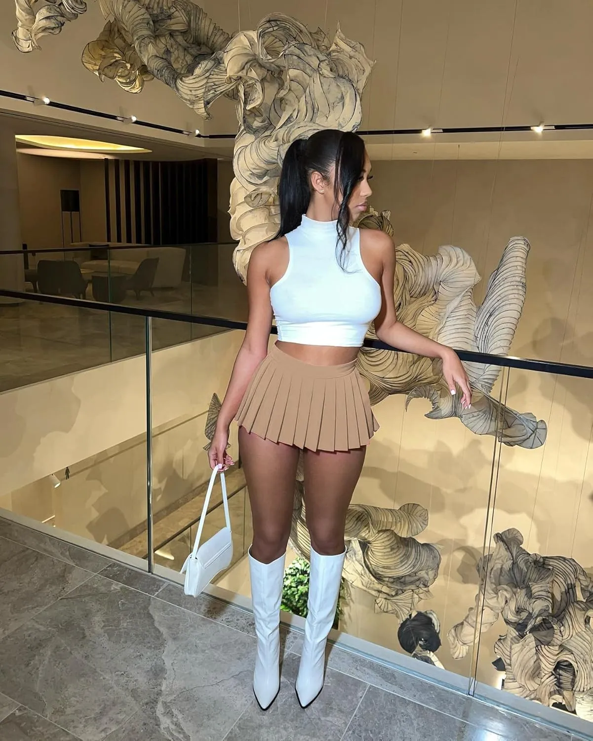 Mini Pleated Skirts for Women Sexy Club School Y2k High Wiast Stretchy Tennis Skater A-line Novelty Skirt