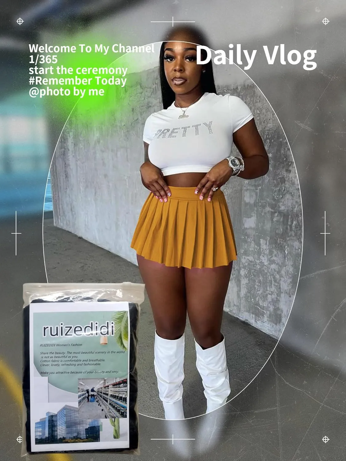 Mini Pleated Skirts for Women Sexy Cute Girl Y2k Short Cargo Skirt Women's Club Tennis Skort Skater A line with Slit