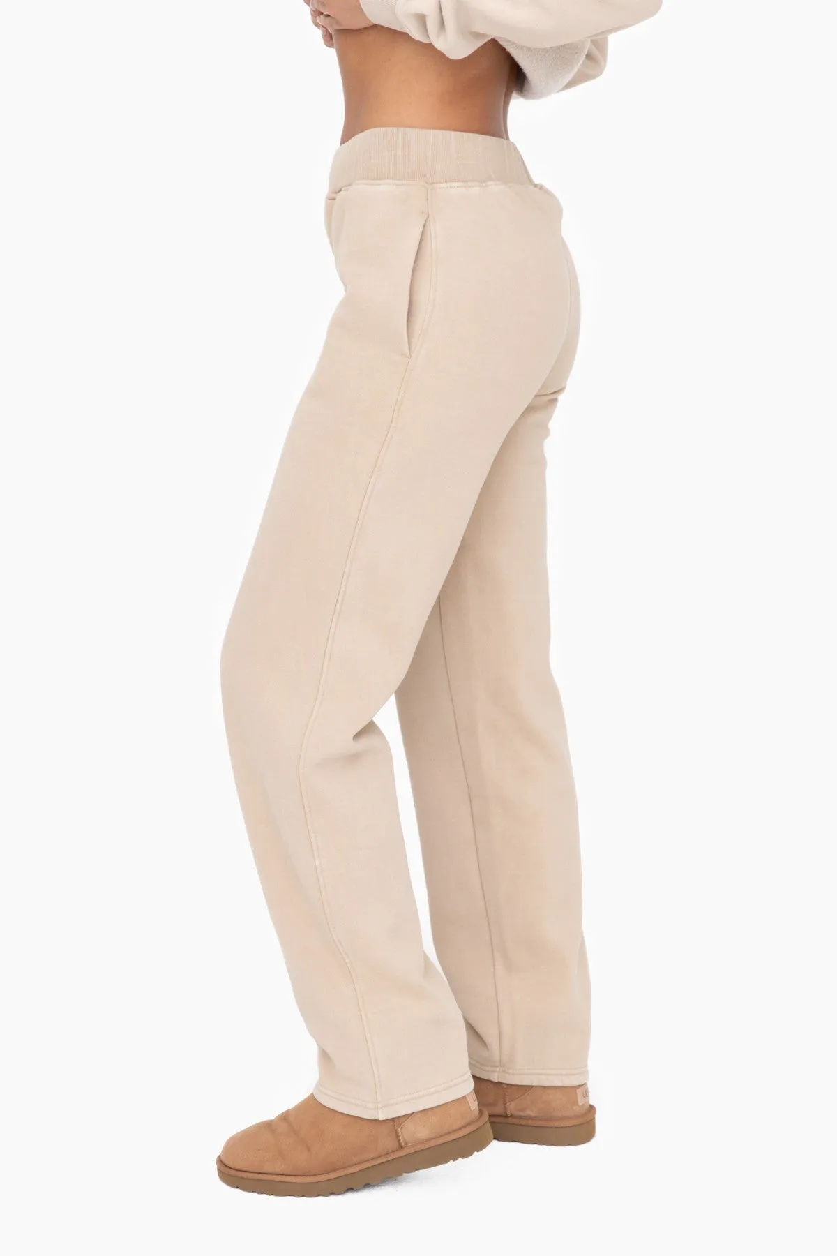 Mono B Straight Leg Vintage Fleece Lounge Pants