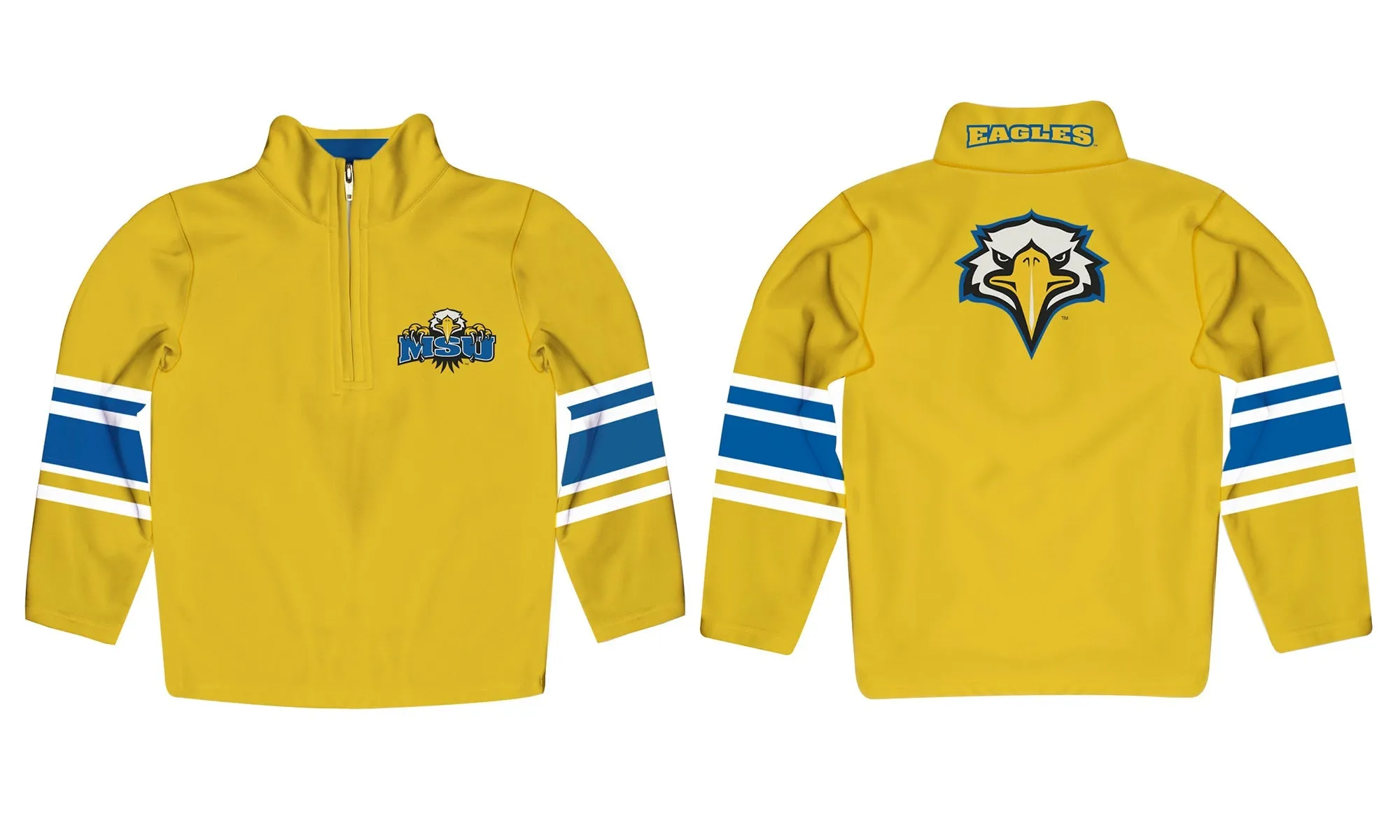Morehead State Eagles Game Day Yellow Quarter Zip Pullover Sweatshirt for Toddlers and Youth