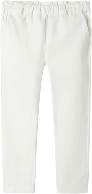 Mud Kingdom Boys Chino Pants School Uniform Cotton Plain Pull On Flat Front Relaxed Skinny 4T-Size 12