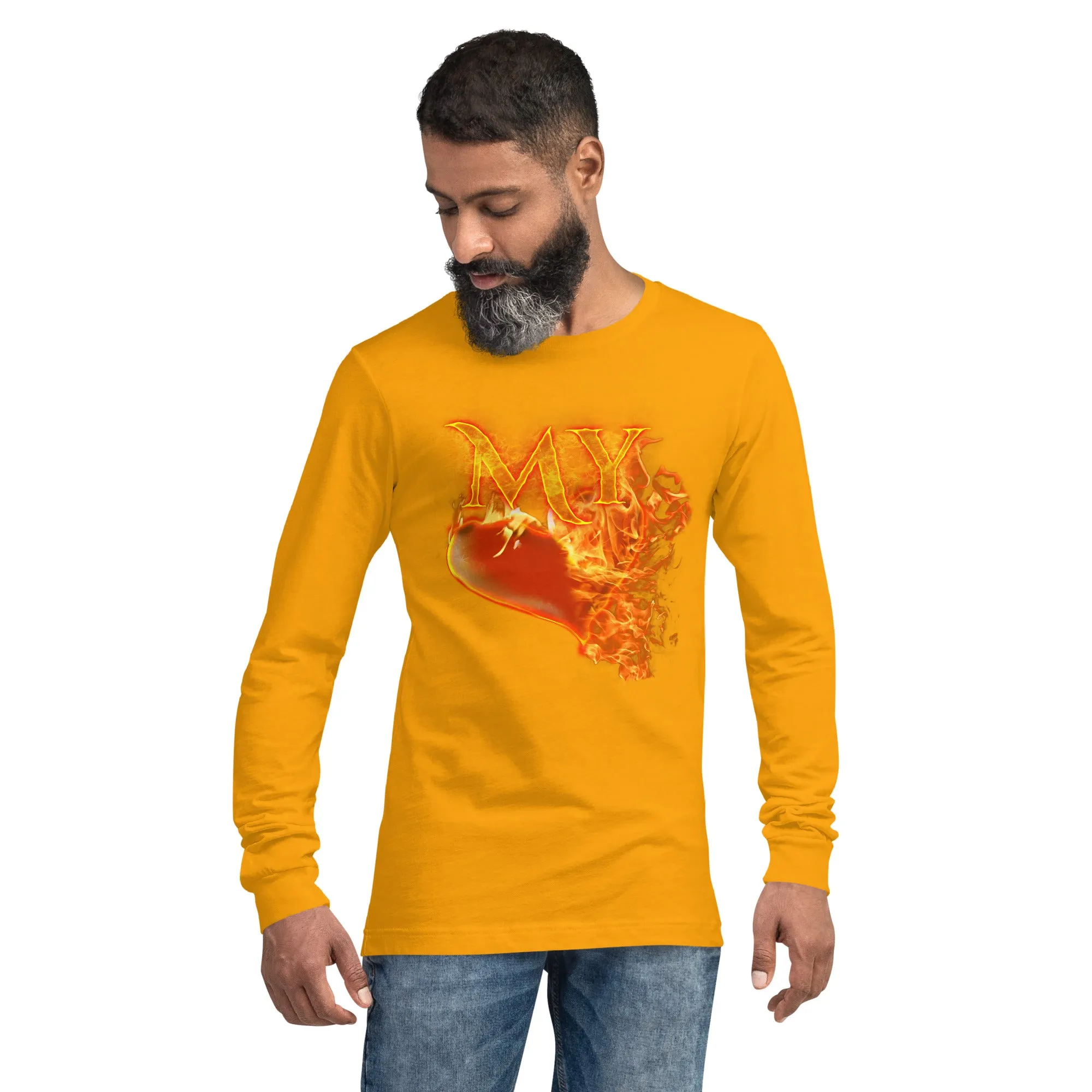 My Heart Burns For Jesus (Unisex Long Sleeve Tee)