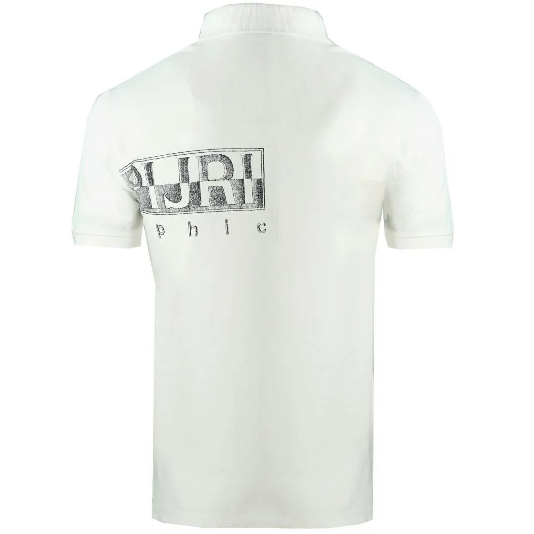 Napapijri Ellar Large Brand Logo White Polo Shirt