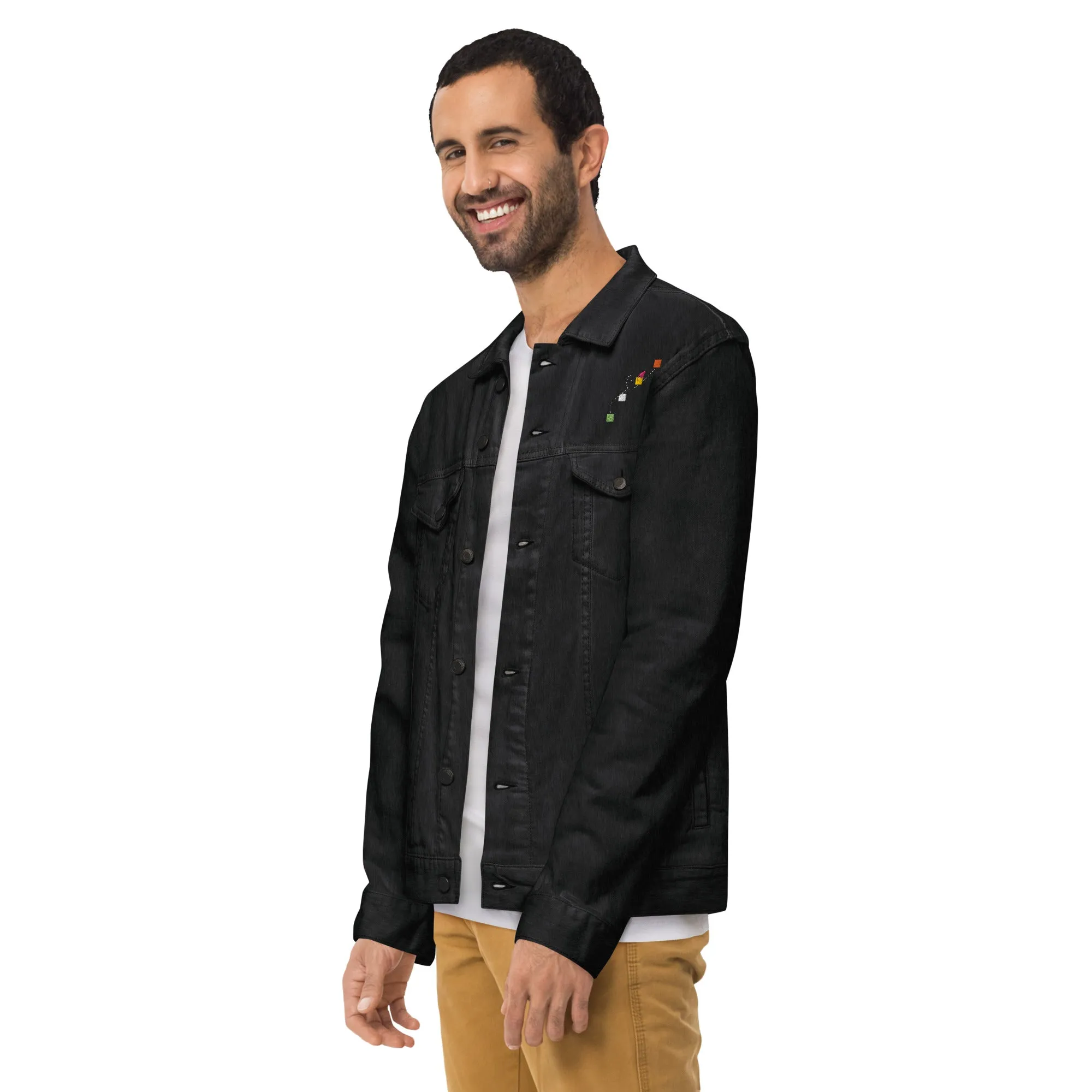 NEVER GIVE UP Unisex Denim Jacket