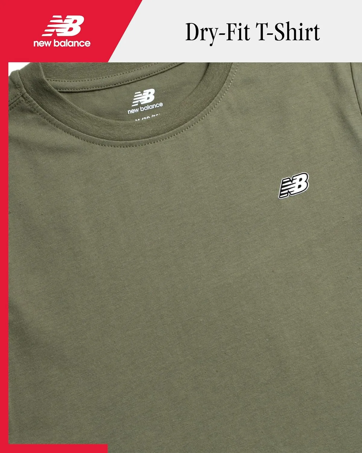 New Balance Boys T-Shirt - Classic Cotton Active T-Shirt for Boys - Kids Youth Crewneck Short Sleeve Shirt (8-20)