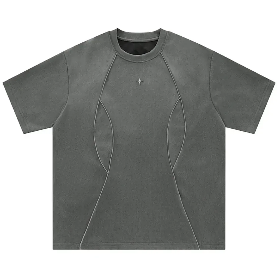 'Nova' Structured Suede-Finish T-Shirt