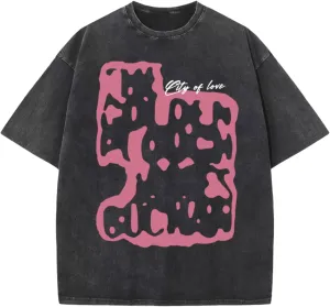 Oversized Graphic Tees Men y2k Acid Wash Vintage Unisex Tshirt Baggy Grunge Streetwear Shirts Aesthetic Tshirts Tops
