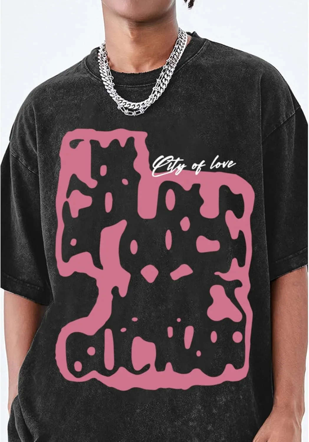 Oversized Graphic Tees Men y2k Acid Wash Vintage Unisex Tshirt Baggy Grunge Streetwear Shirts Aesthetic Tshirts Tops
