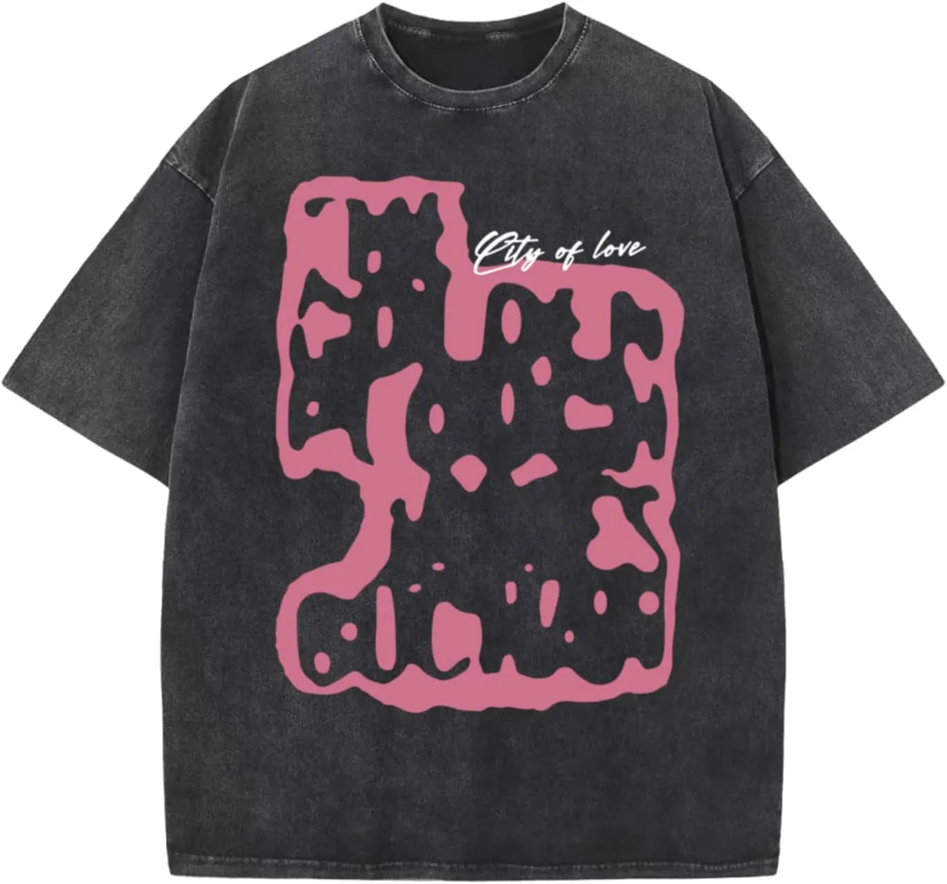 Oversized Graphic Tees Men y2k Acid Wash Vintage Unisex Tshirt Baggy Grunge Streetwear Shirts Aesthetic Tshirts Tops
