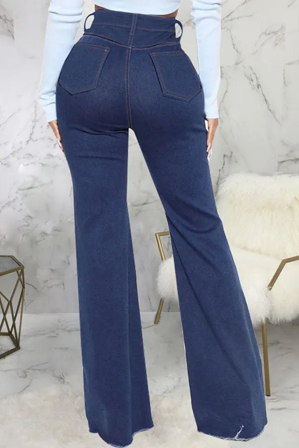 Patchwork Unusual Bell Bottoms Jeans