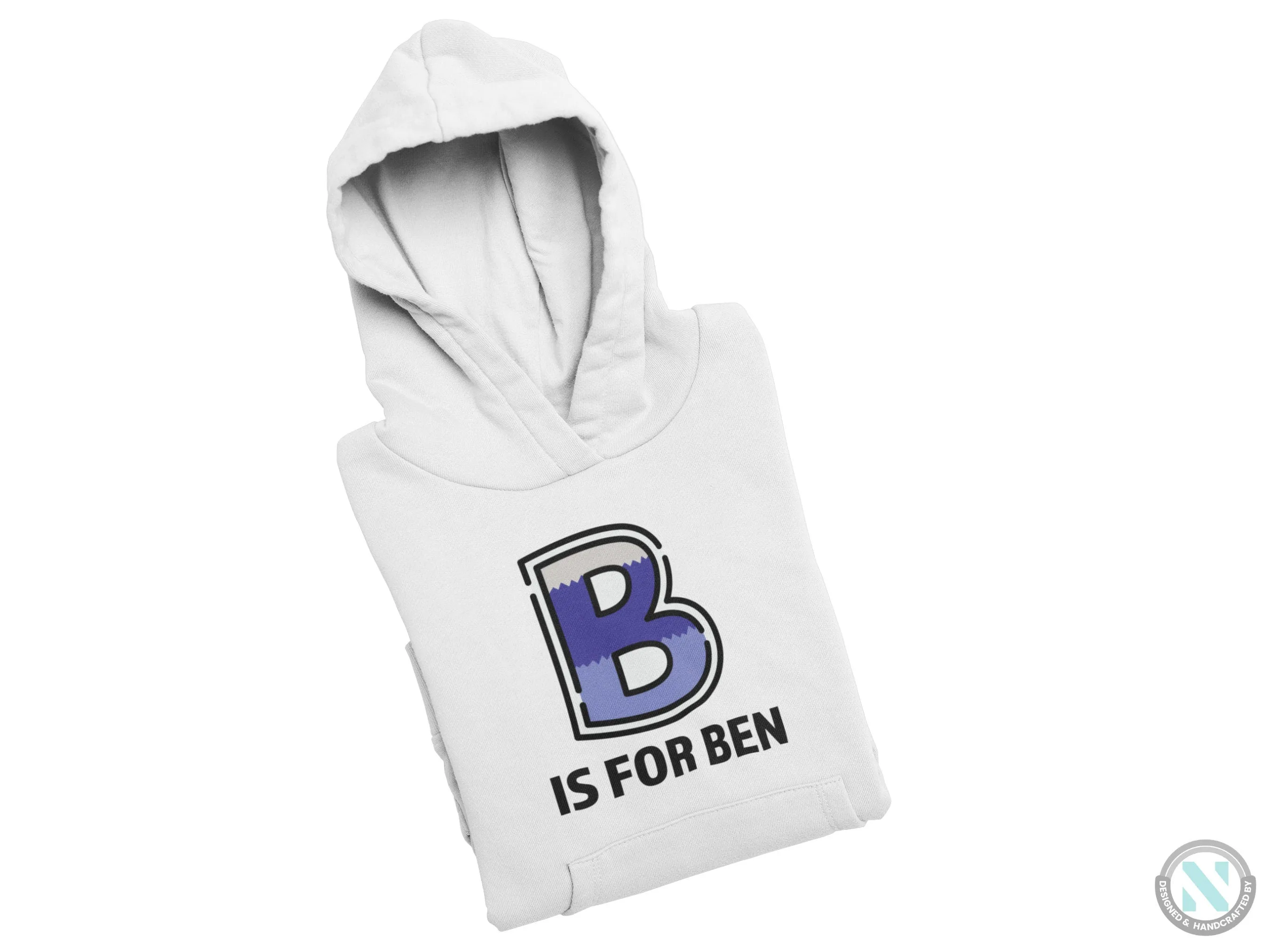 Personalize Your Name with Initial B on Hoodie , Perfect for Birthday & Christmas Gift