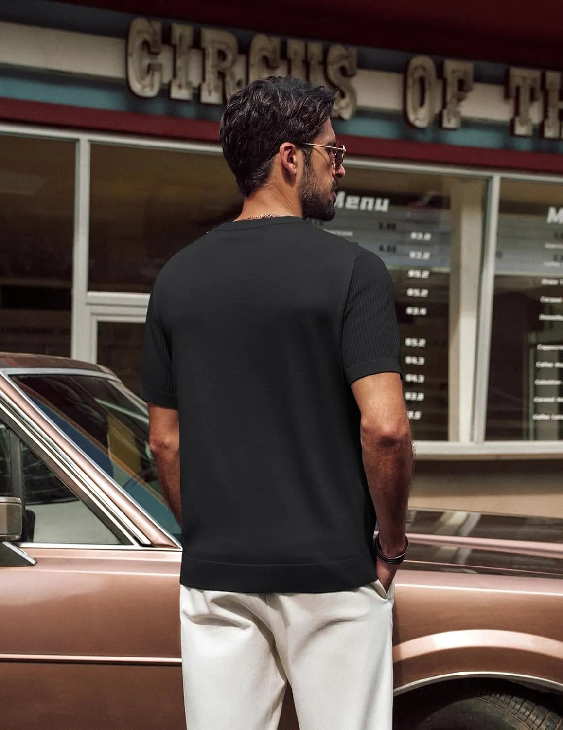 PJ PAUL JONES Men's Fitted T-Shirts Knit Tees Shirt for Men Casual Lightweight Shirts
