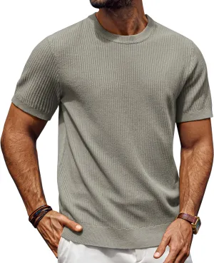 PJ PAUL JONES Men's Fitted T-Shirts Knit Tees Shirt for Men Casual Lightweight Shirts
