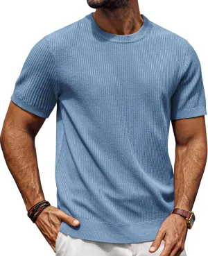 PJ PAUL JONES Men's Fitted T-Shirts Knit Tees Shirt for Men Casual Lightweight Shirts