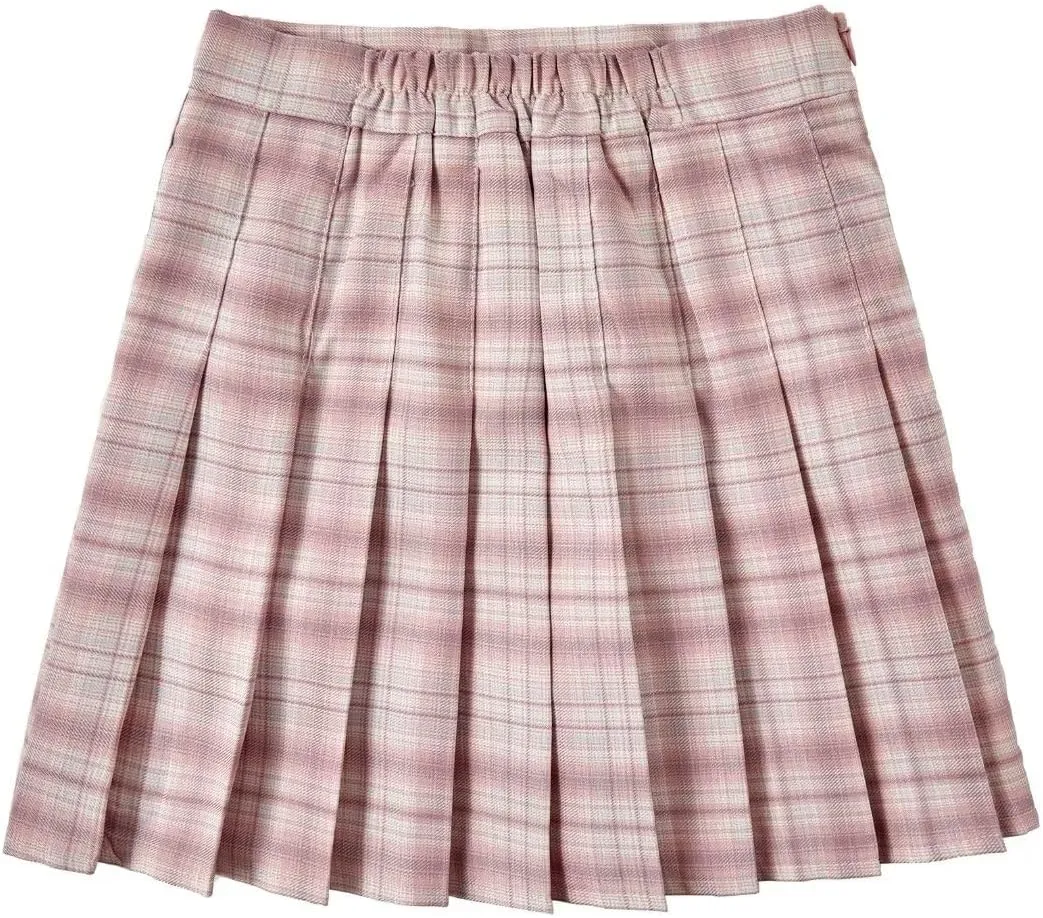 Pleated Mini Skirt High Waisted Tennis Skirts Skorts for Women Girls School Uniform Dress Cheer Skirt with Shorts,2T-4XL