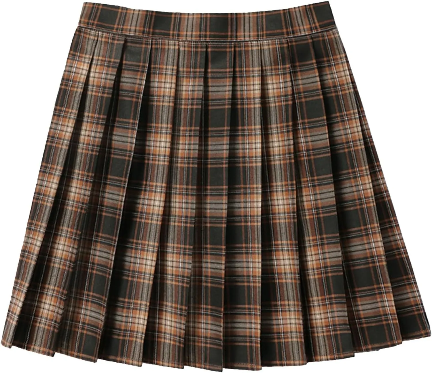 Pleated Skirt Midi for Women Summer Casual A Line Trendy Pleated High Elastic Waist Cheer Mini Skirts for Girls